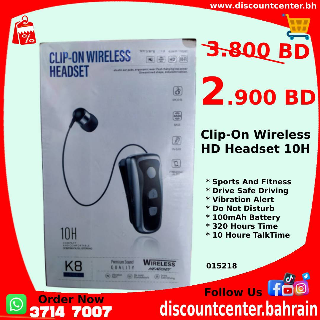 Clip-On Wireless HD Headset 10H